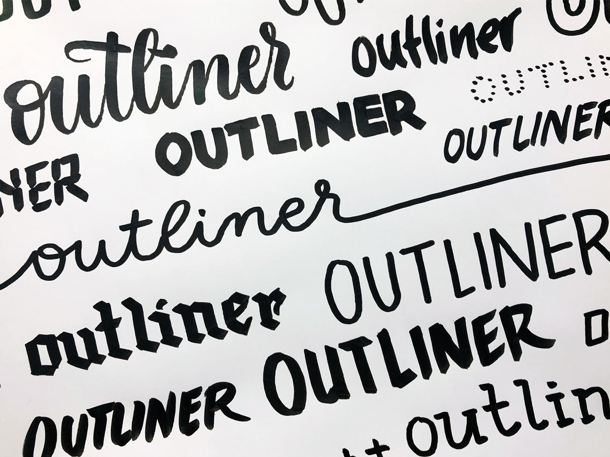 Lettering mit Neuland Outliner