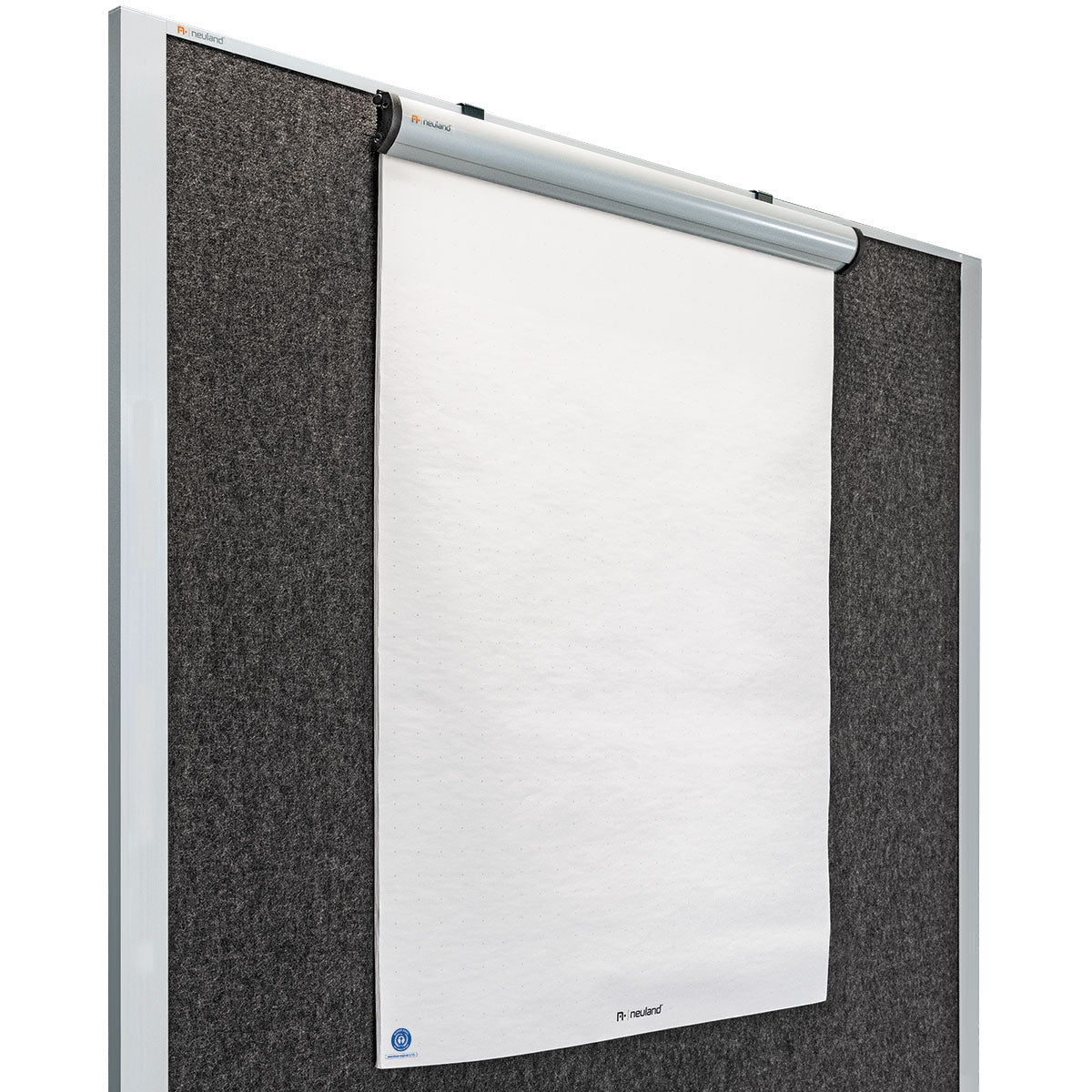FlipChart-Papierhalterung für Pinnwände LW und pinGo®- s004 silber