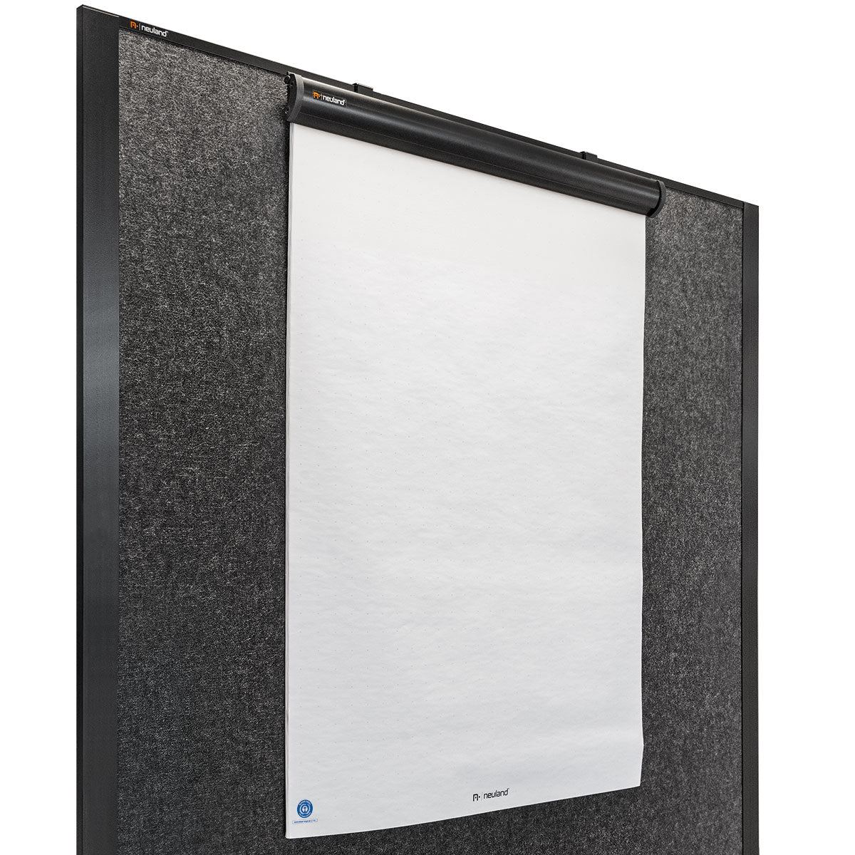 FlipChart-Papierhalterung für Pinnwände LW und pinGo®- s002 mattschwarz