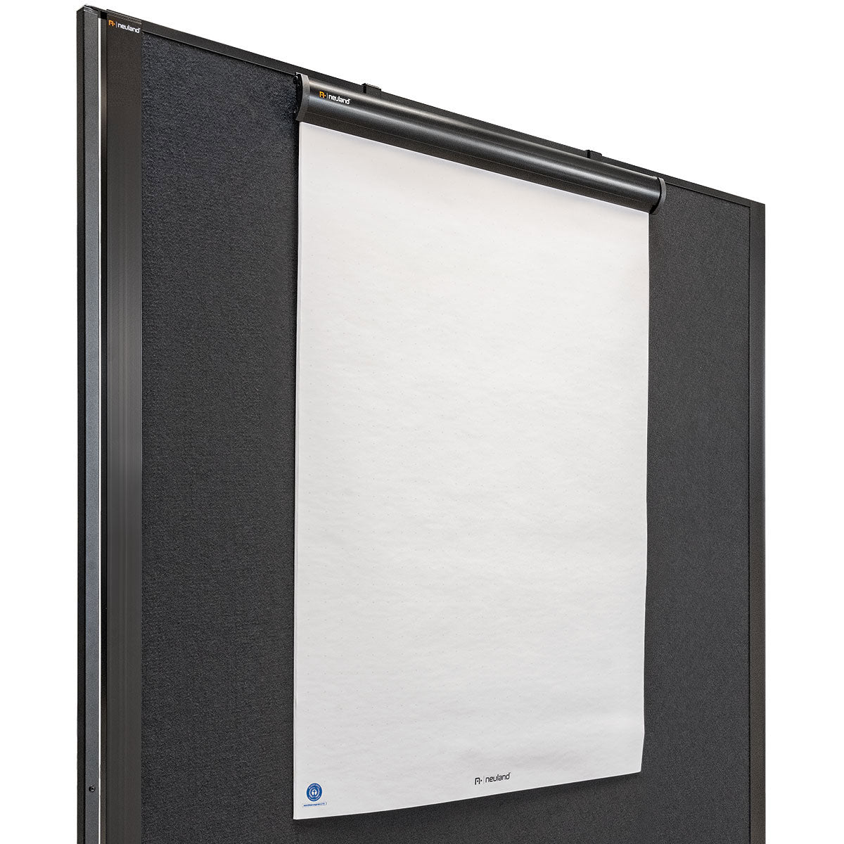 FlipChart-Papierhalterung für Pinnwände LW und pinGo®- s002 mattschwarz
