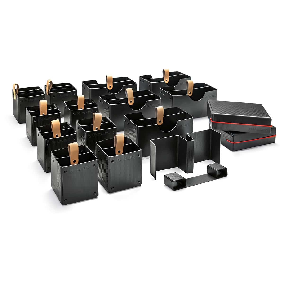 Novario® Boxen-Sets, schwarz- set 8 für workshopkoffer xl stick-it