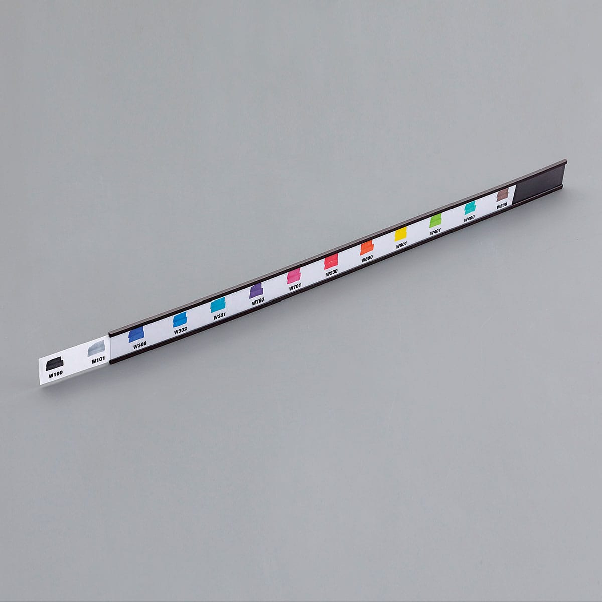 Beschriftungsleiste, magnetisch inkl. 5 Papierstreifen- kurz (35,2cm)