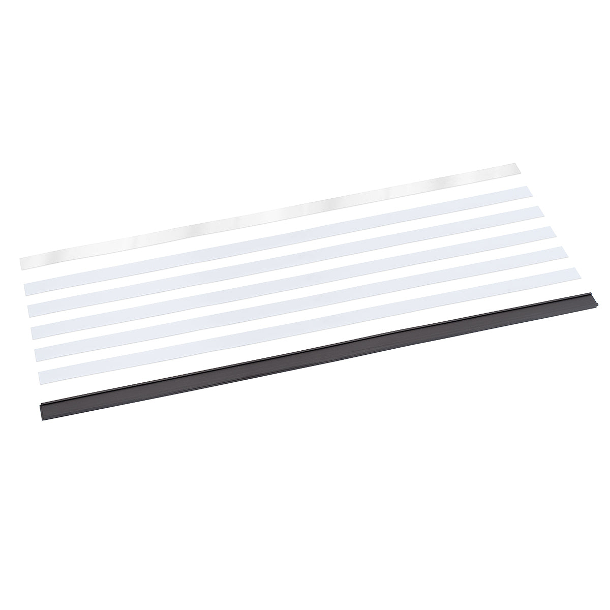 Beschriftungsleiste, magnetisch inkl. 5 Papierstreifen- lang (72,7cm)