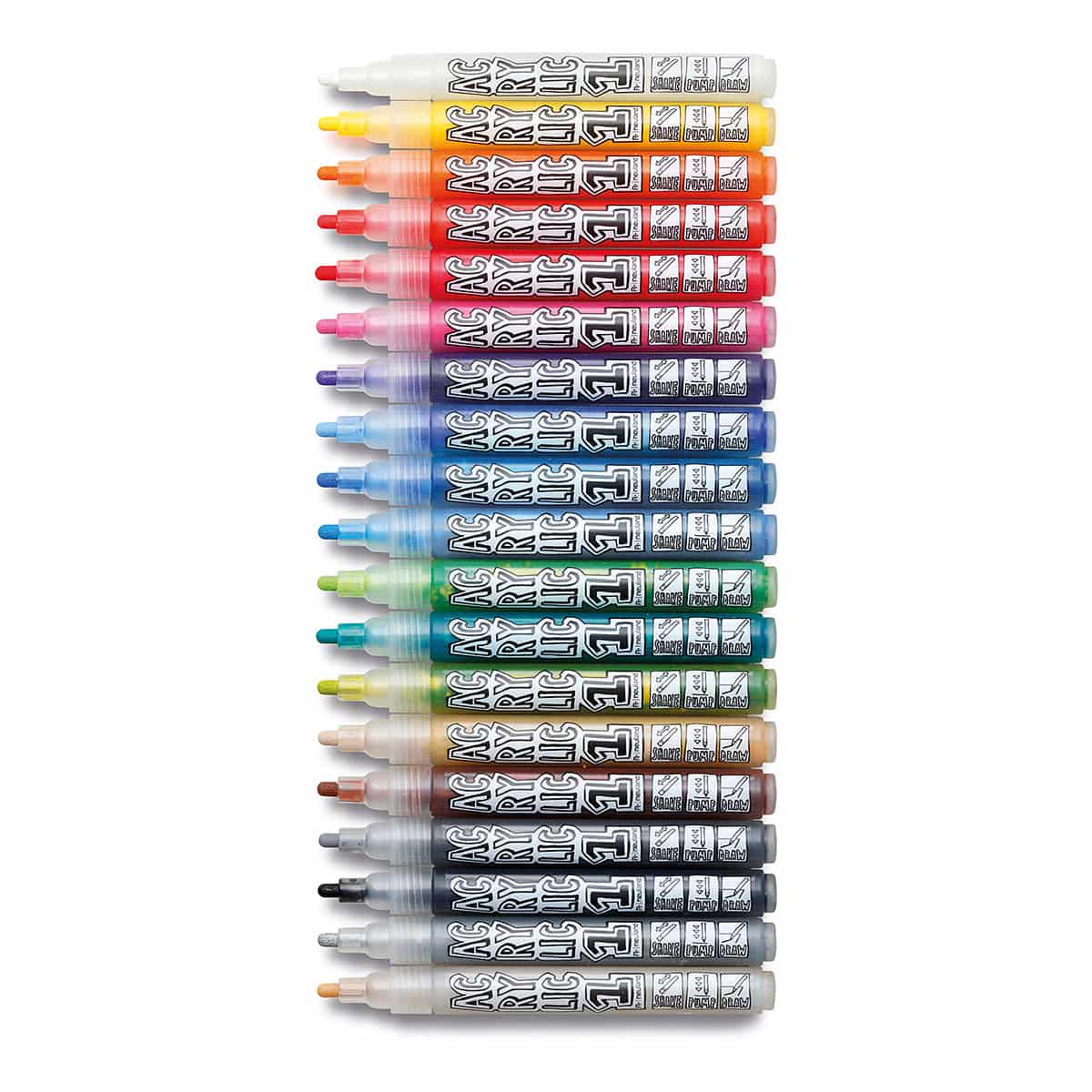AcrylicOne MEDIUM, Rundspitze 2,5 mm - 19er Set