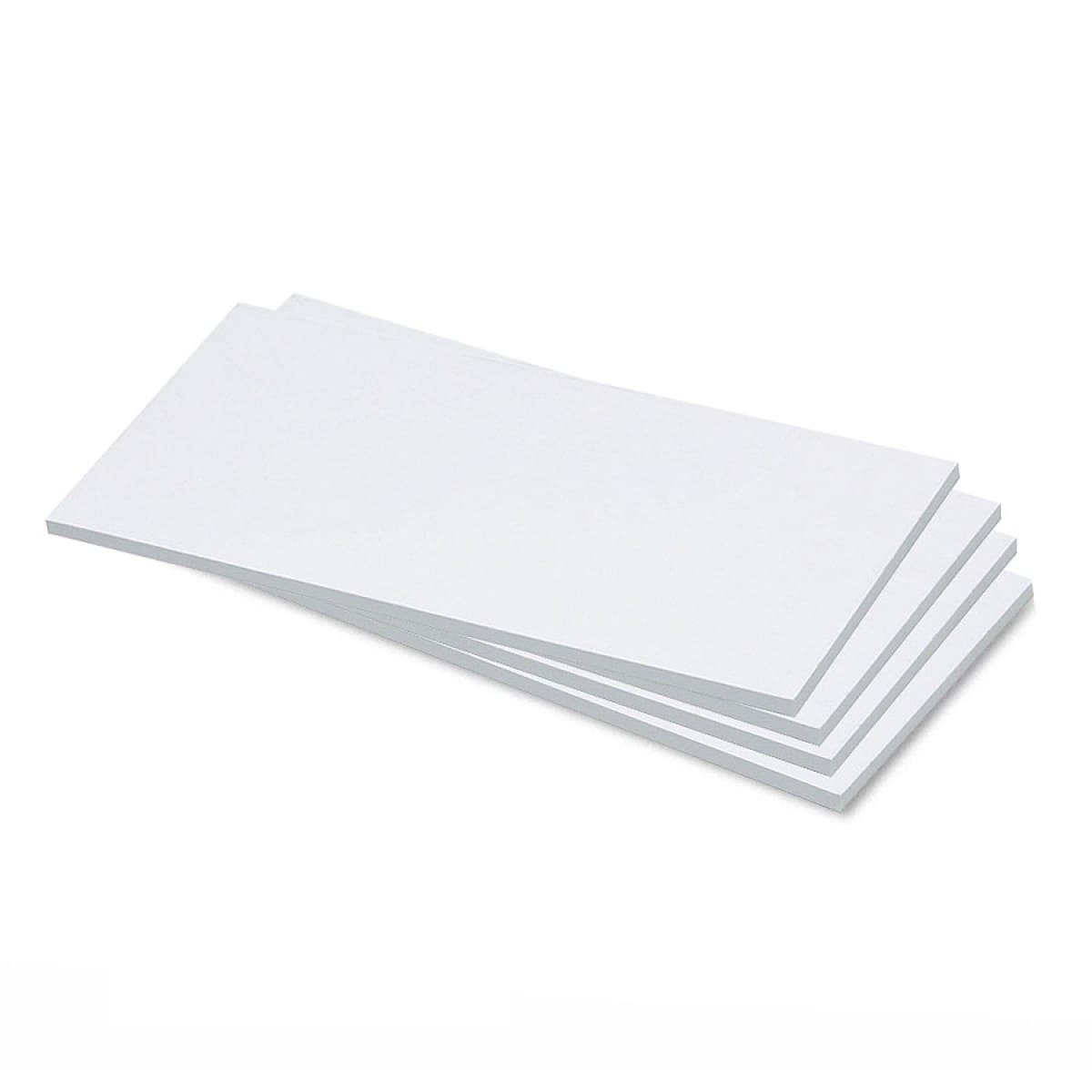 Zelfklevende rechthoekkaarten, uni kleuren - 1 white