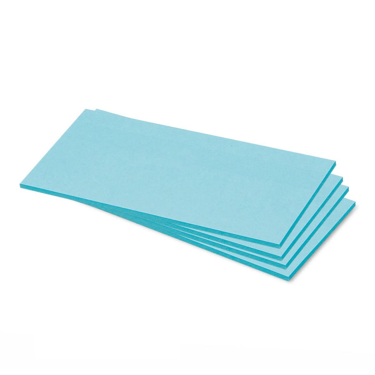 Zelfklevende rechthoekkaarten, uni kleuren - 3 blue