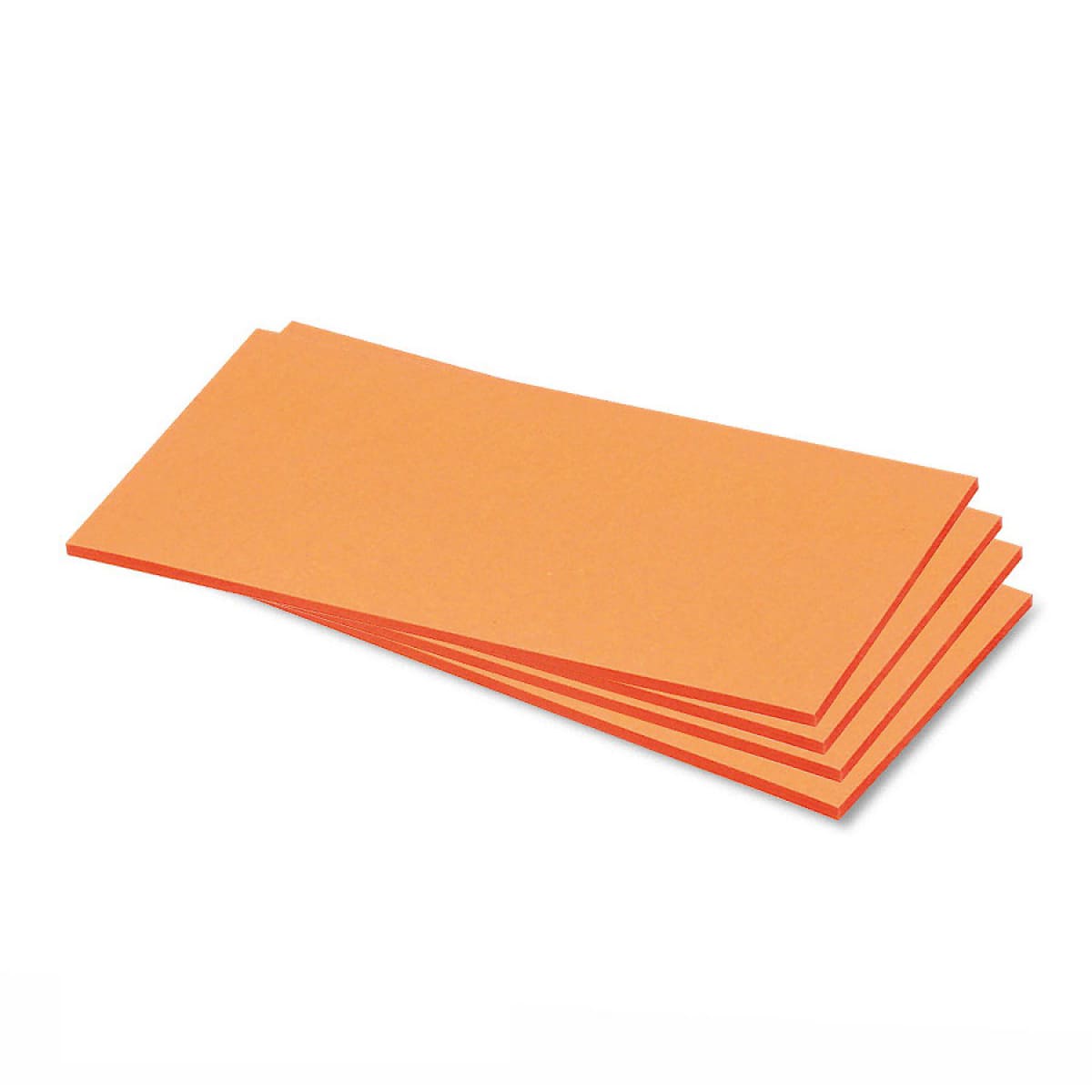 Zelfklevende rechthoekkaarten, uni kleuren - 6 orange