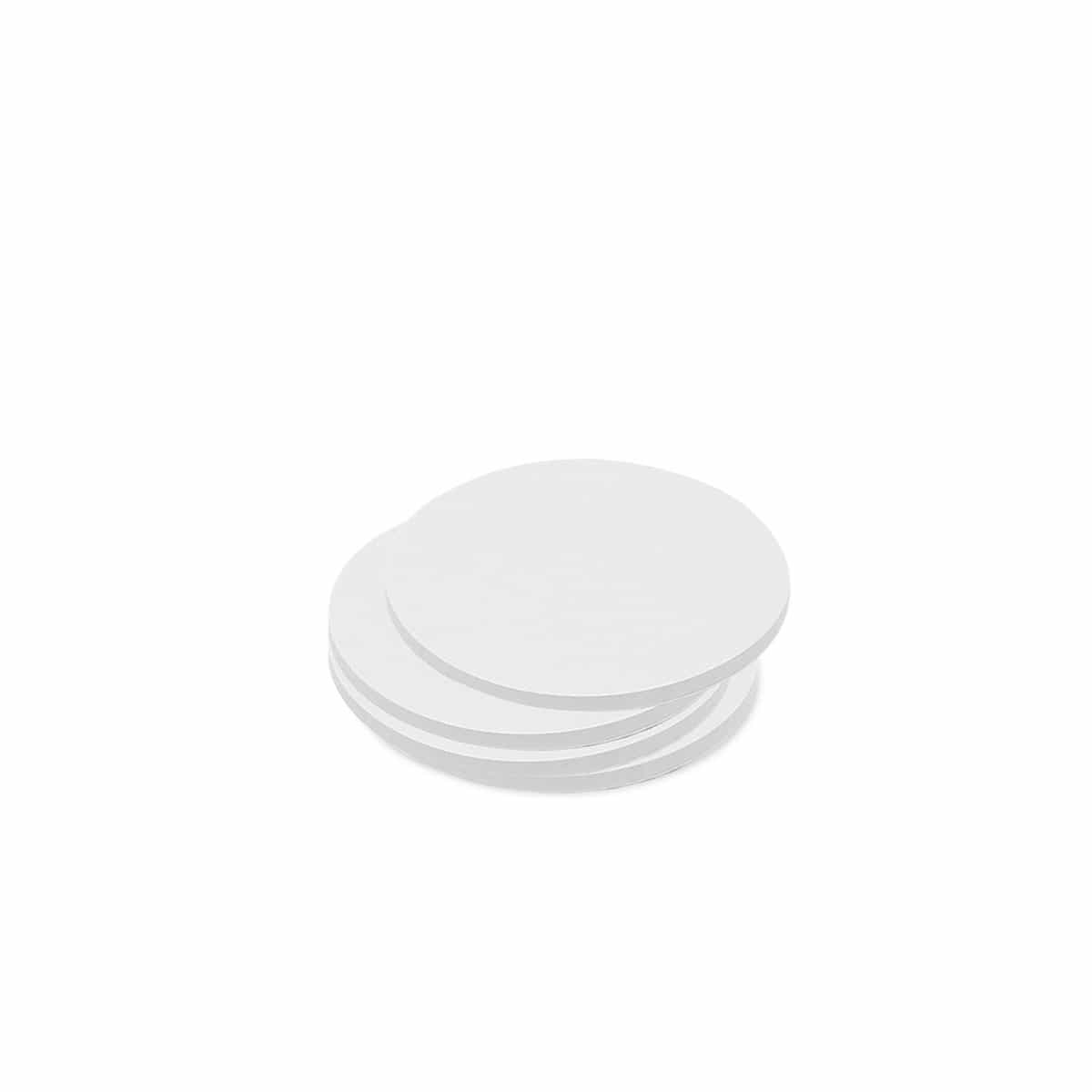 Zelfklevende kleine ronde schijven, uni kleuren - 1 white