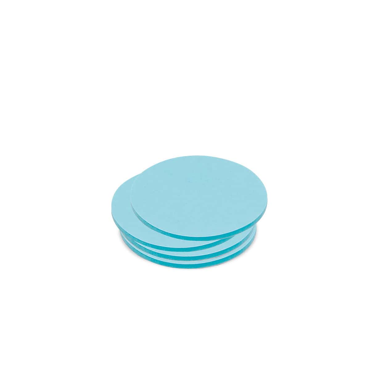 Zelfklevende kleine ronde schijven, uni kleuren - 3 blue