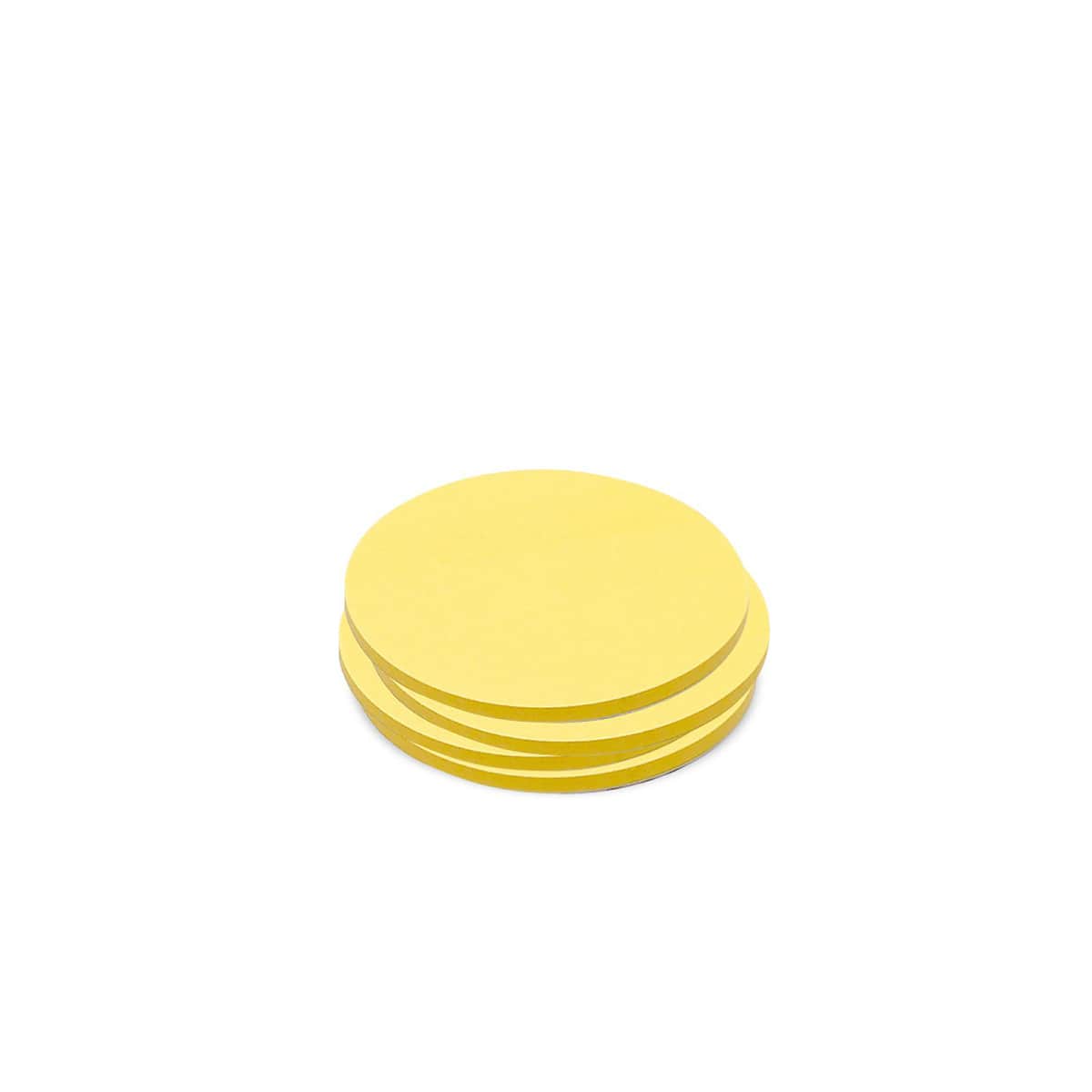 Zelfklevende kleine ronde schijven, uni kleuren - 5 yellow