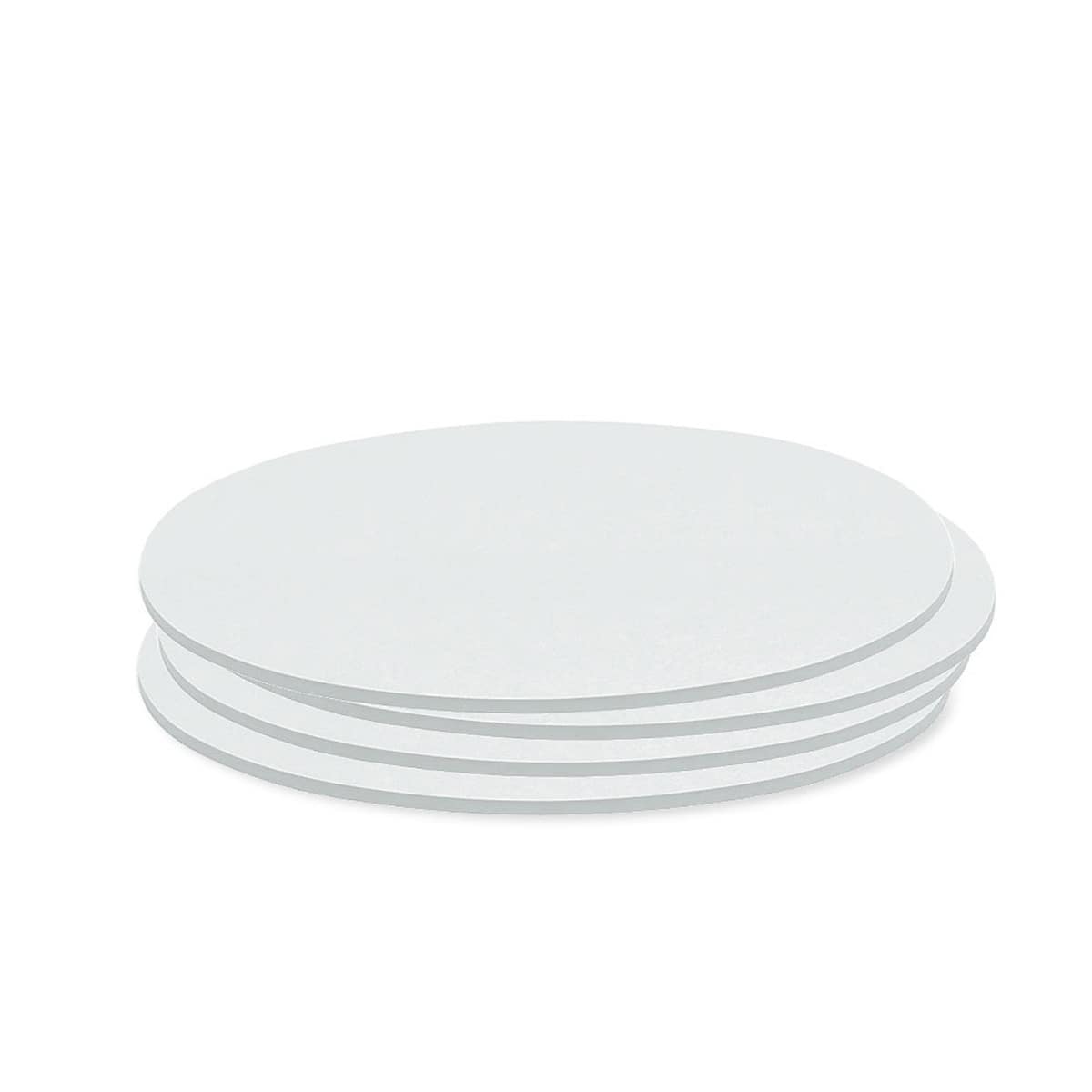 Zelfklevende ovale kaarten, uni kleuren - 1 white
