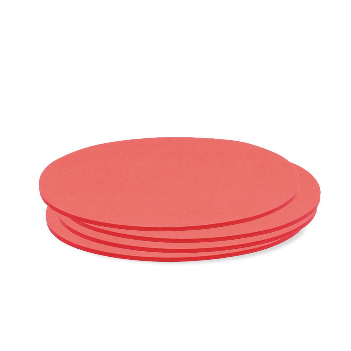 Zelfklevende ovale kaarten, uni kleuren - 2 red