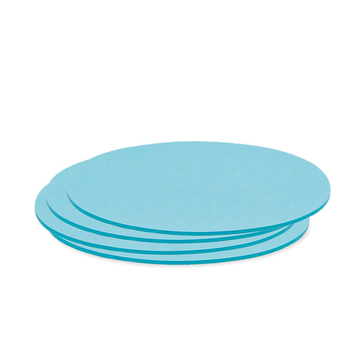 Zelfklevende ovale kaarten, uni kleuren - 3 blue