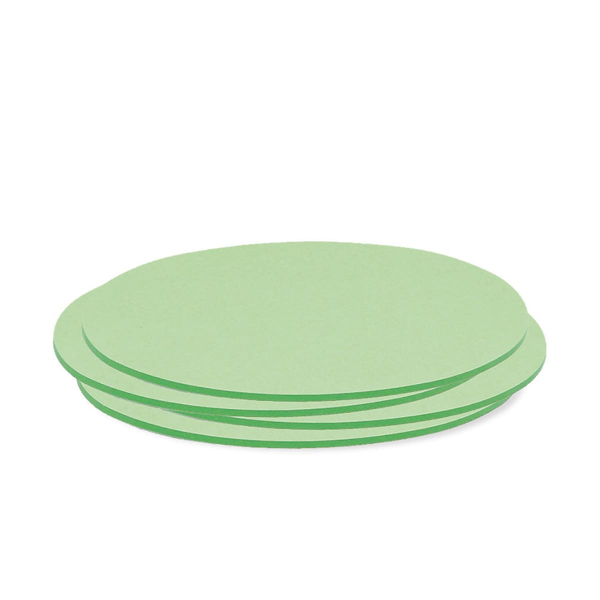 Zelfklevende ovale kaarten, uni kleuren - 4 green
