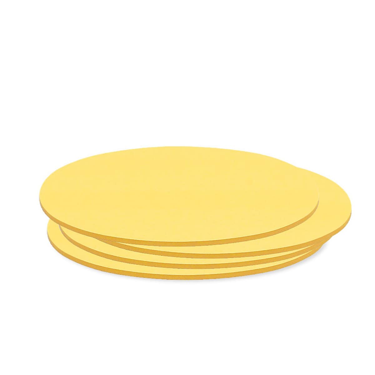 Zelfklevende ovale kaarten, uni kleuren - 5 yellow