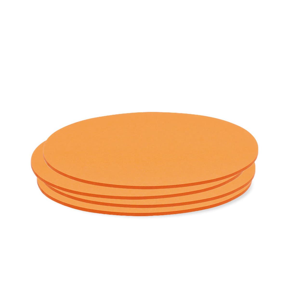 Zelfklevende ovale kaarten, uni kleuren - 6 orange