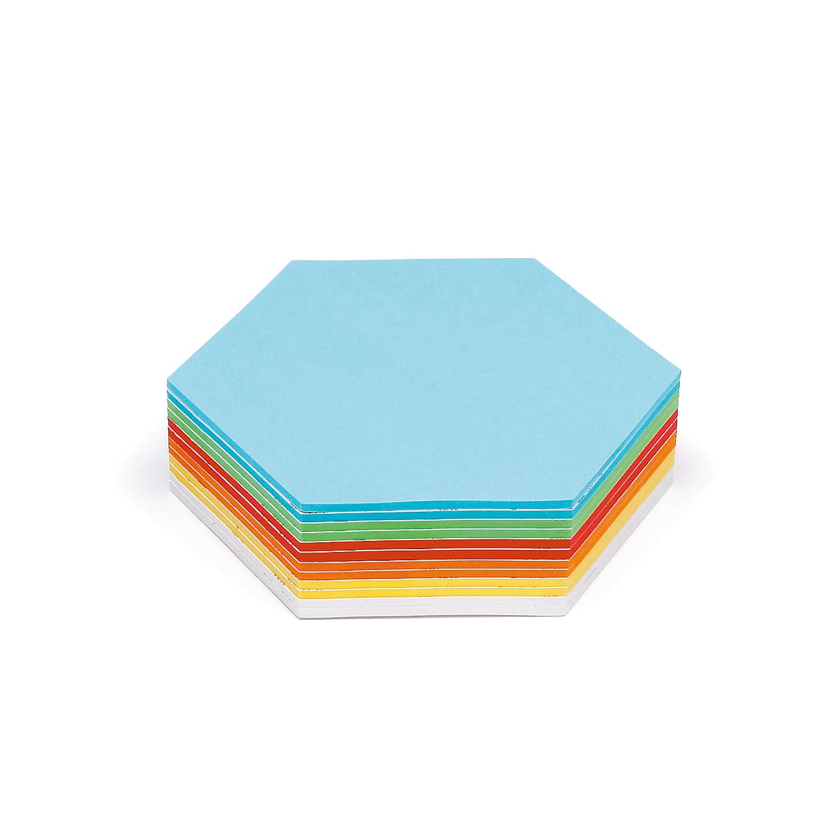 Stick-It Cards, hexagonal, 300 sheets, assorted