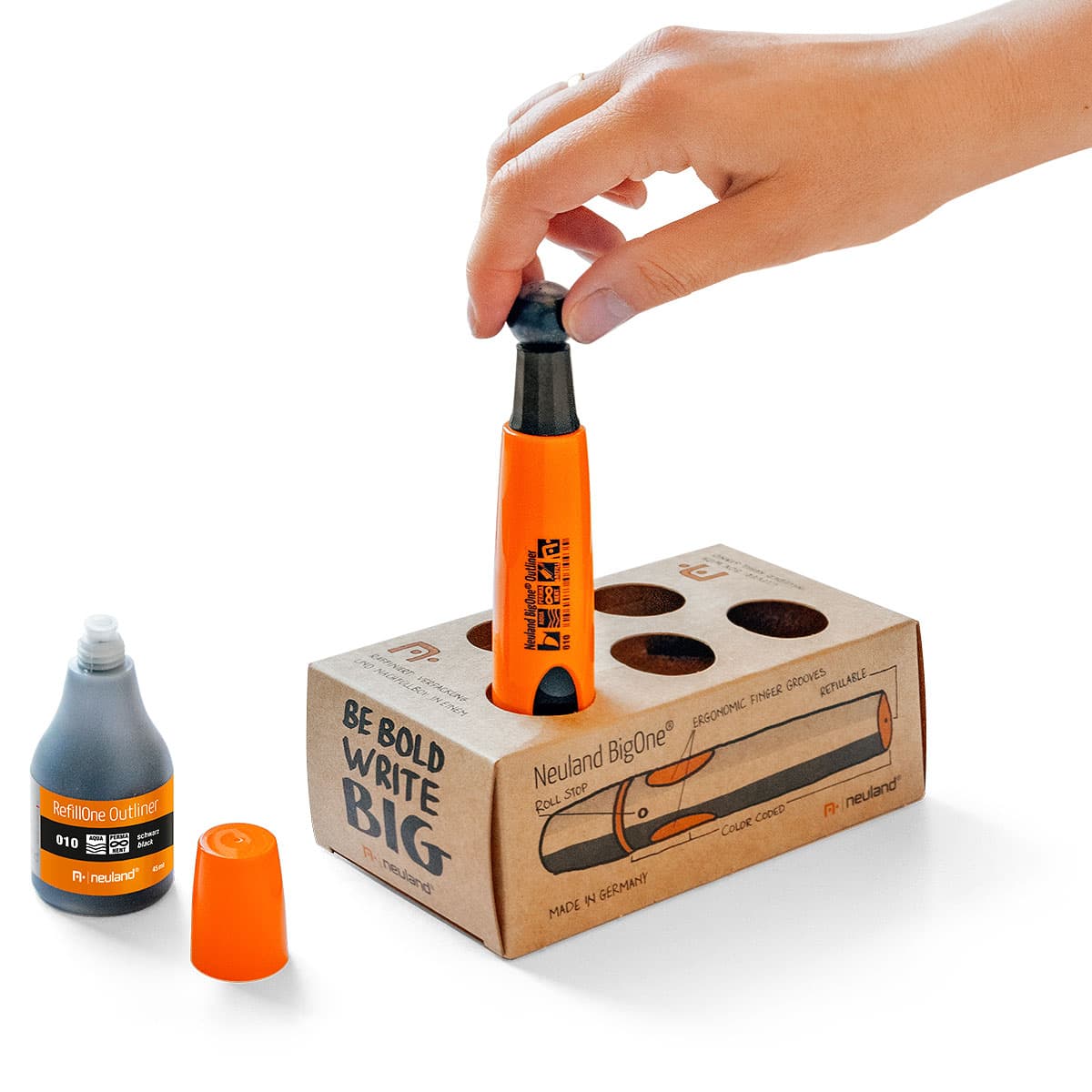Konturenmarker Neuland BigOne® Art Outliner, Pinselspitze – 10er-Set
