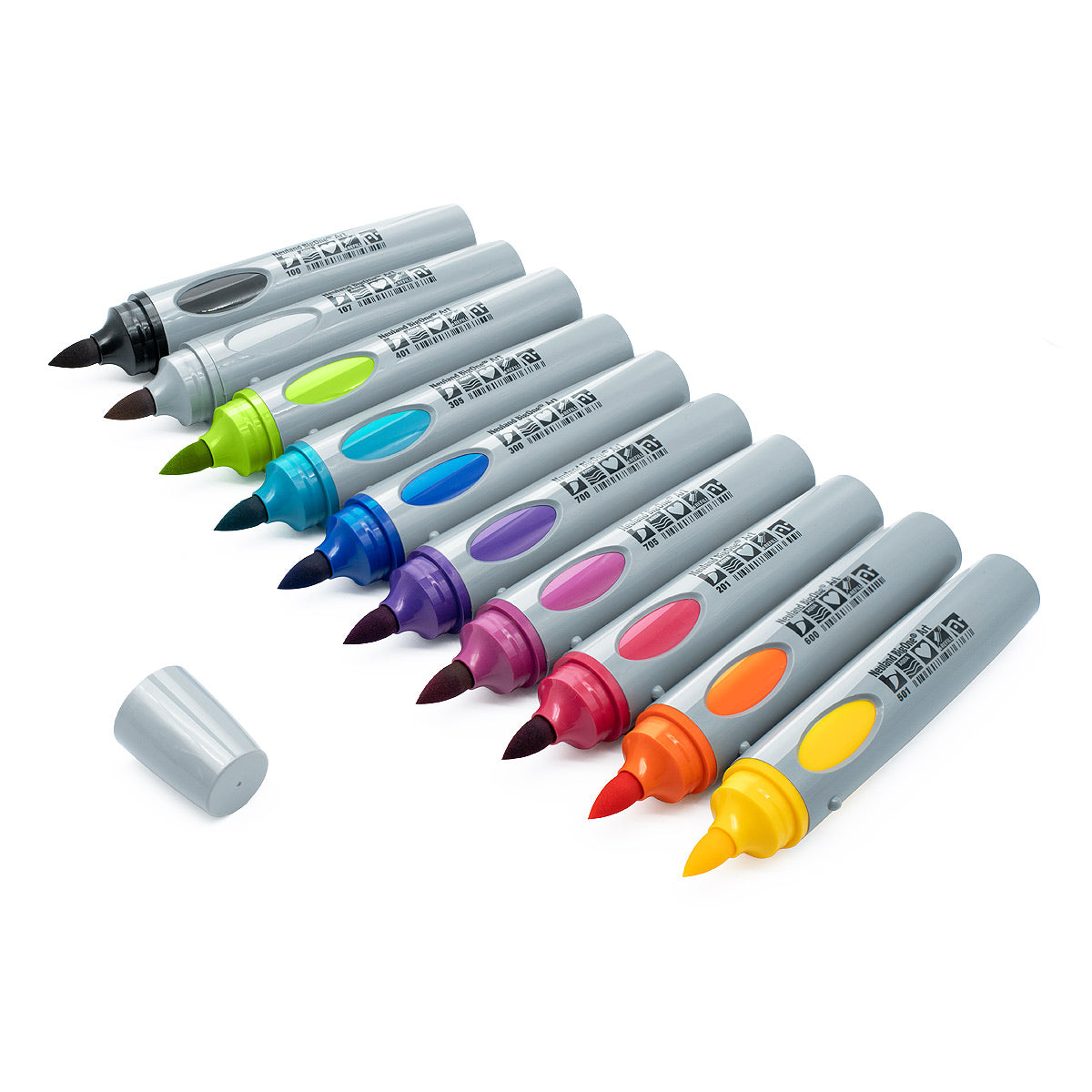 Neuland BigOne® Art, brush nib 2-15 mm, Set of 10 colors - Set No.10-3 Power Pop