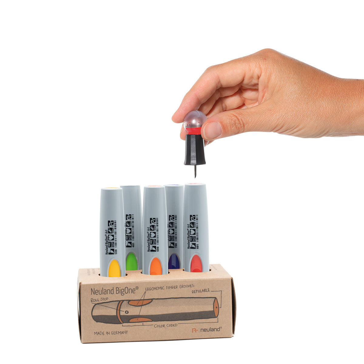 Neuland BigOne® Art, brush nib, No. 29 Six-Pack, Rainbow