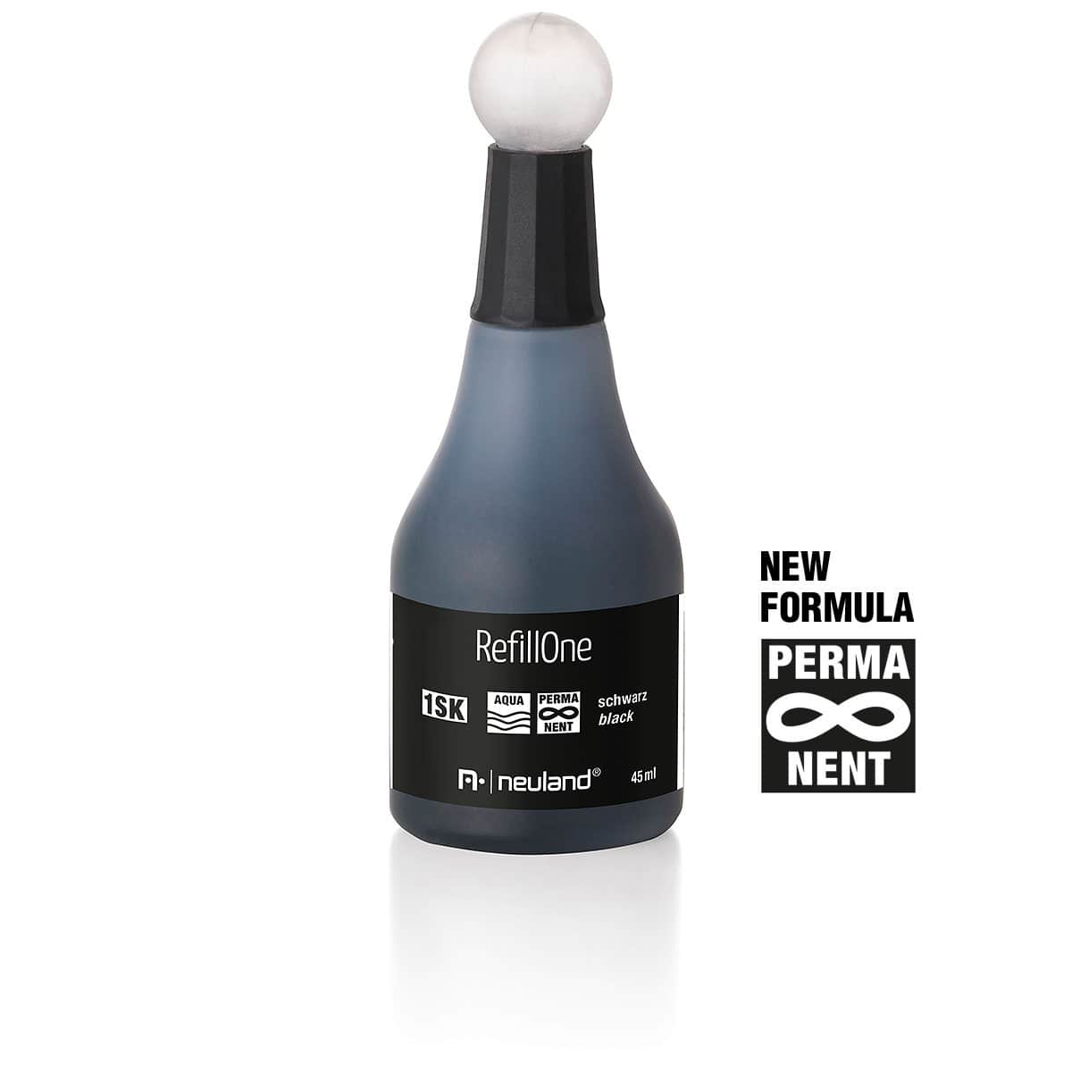 RefillOne Ink, black smear-resistant (1SK)