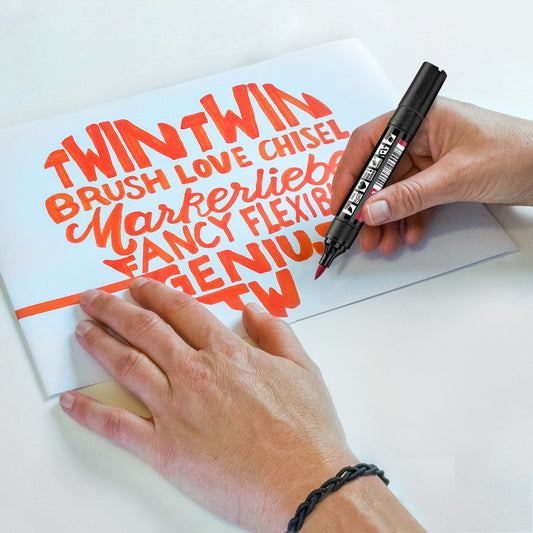 Neuland TwinOne®, chisel- and brush nib, single colors