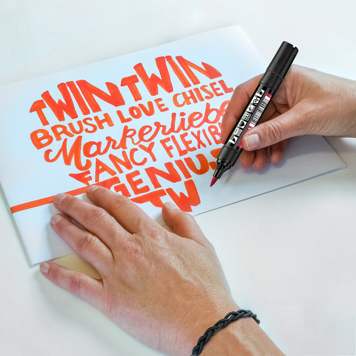 Neuland TwinOne®, chisel- and brush nib, single colors