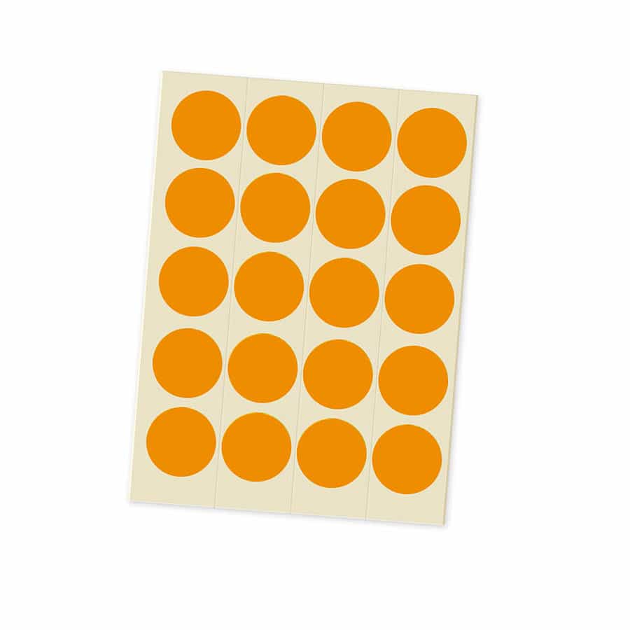 Bewertungspunkte 20mm, Bogen- orange