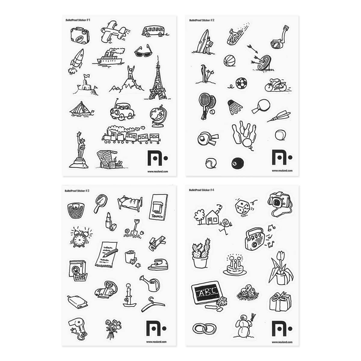 Motiv Sticker Set – BulletProof