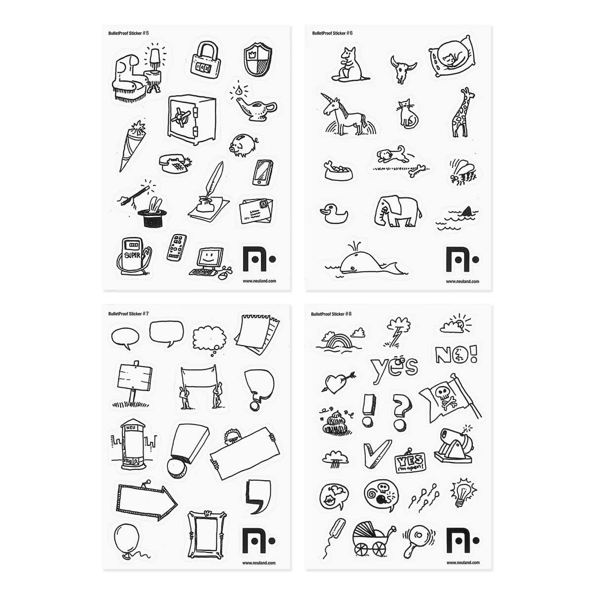 Motiv Sticker Set – BulletProof