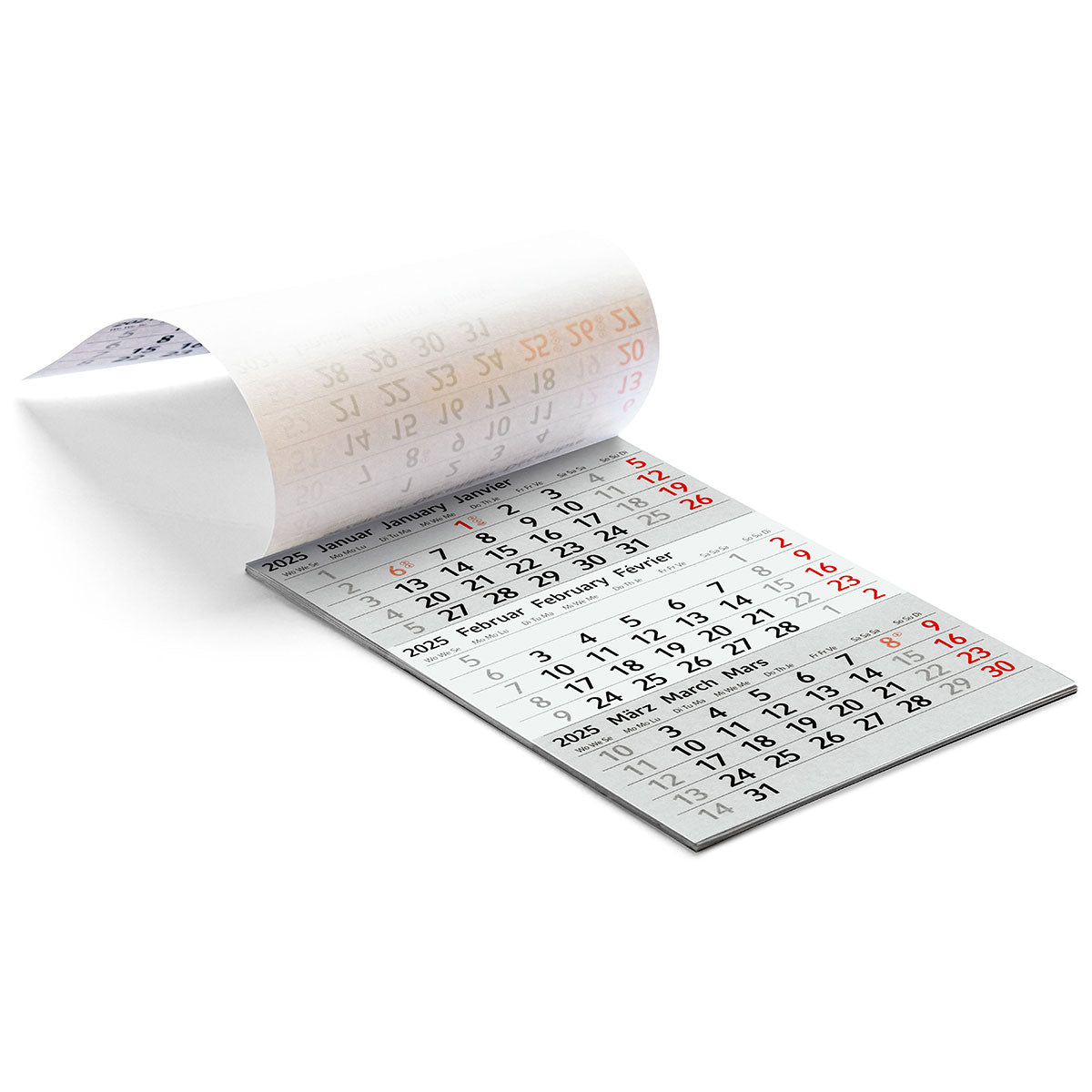 3 maanden Kalender - 2025