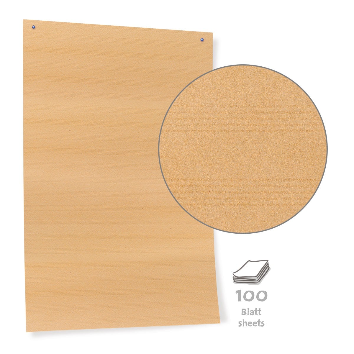 Pinnwand-Papier beige, mit Linienstruktur- 100 blatt