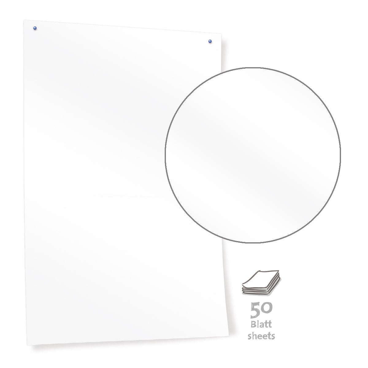 White Pinboard Paper – plain