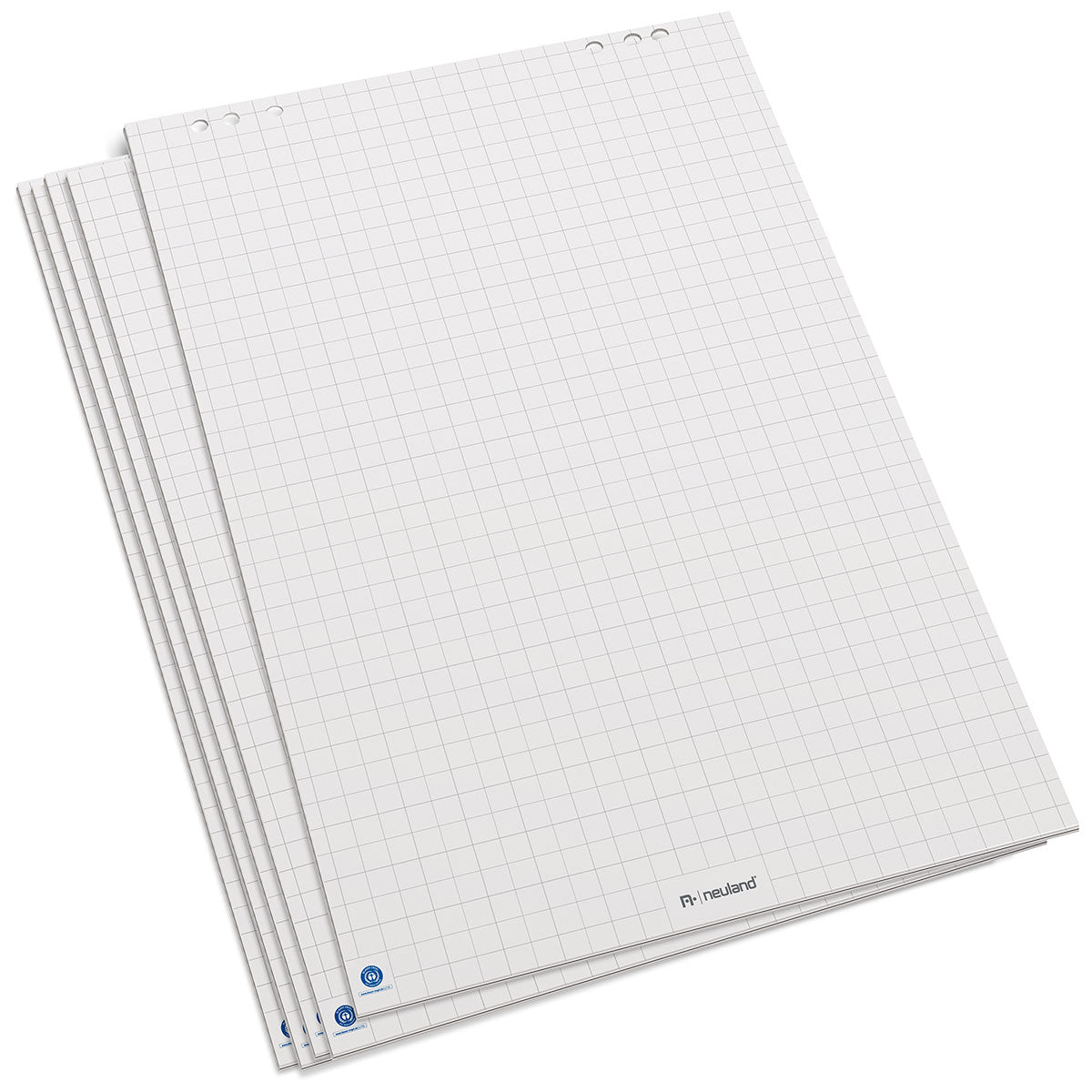 FlipChart Paper, white recycled - checker - 5 pads (rolled)