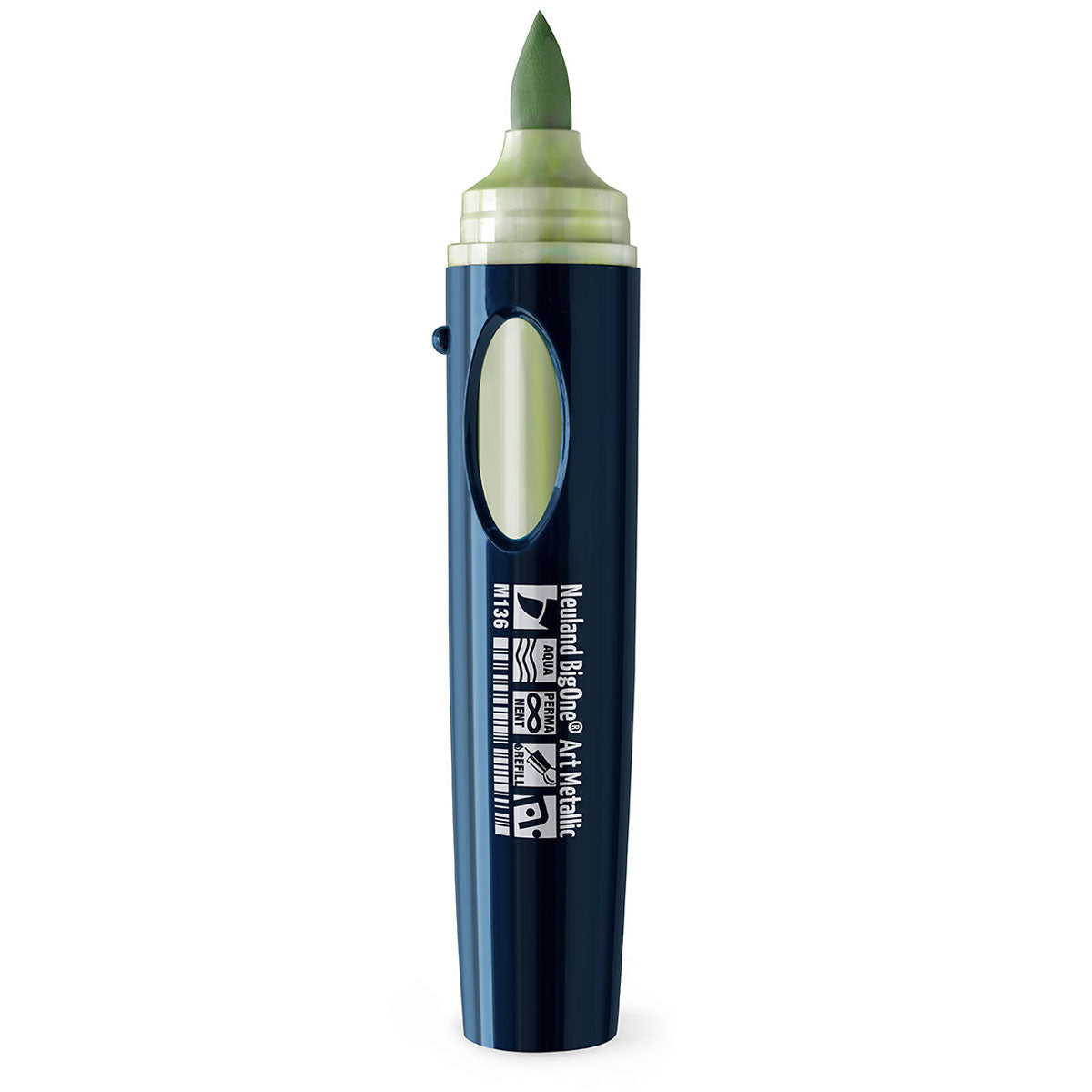 Neuland BigOne® Art Metallic, Pinselspitze 2 – 15 mm - Einzelfarben- m136 grün
