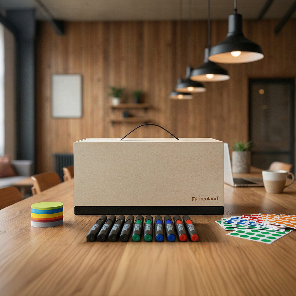 Neuland Moderation Wooden Box - Novario®: Basic Pin-It Set