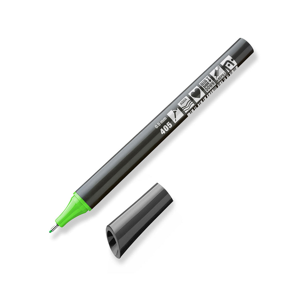 Neuland FineOne® Sketch, 0,5 mm – Neonkleuren - 405 neon green