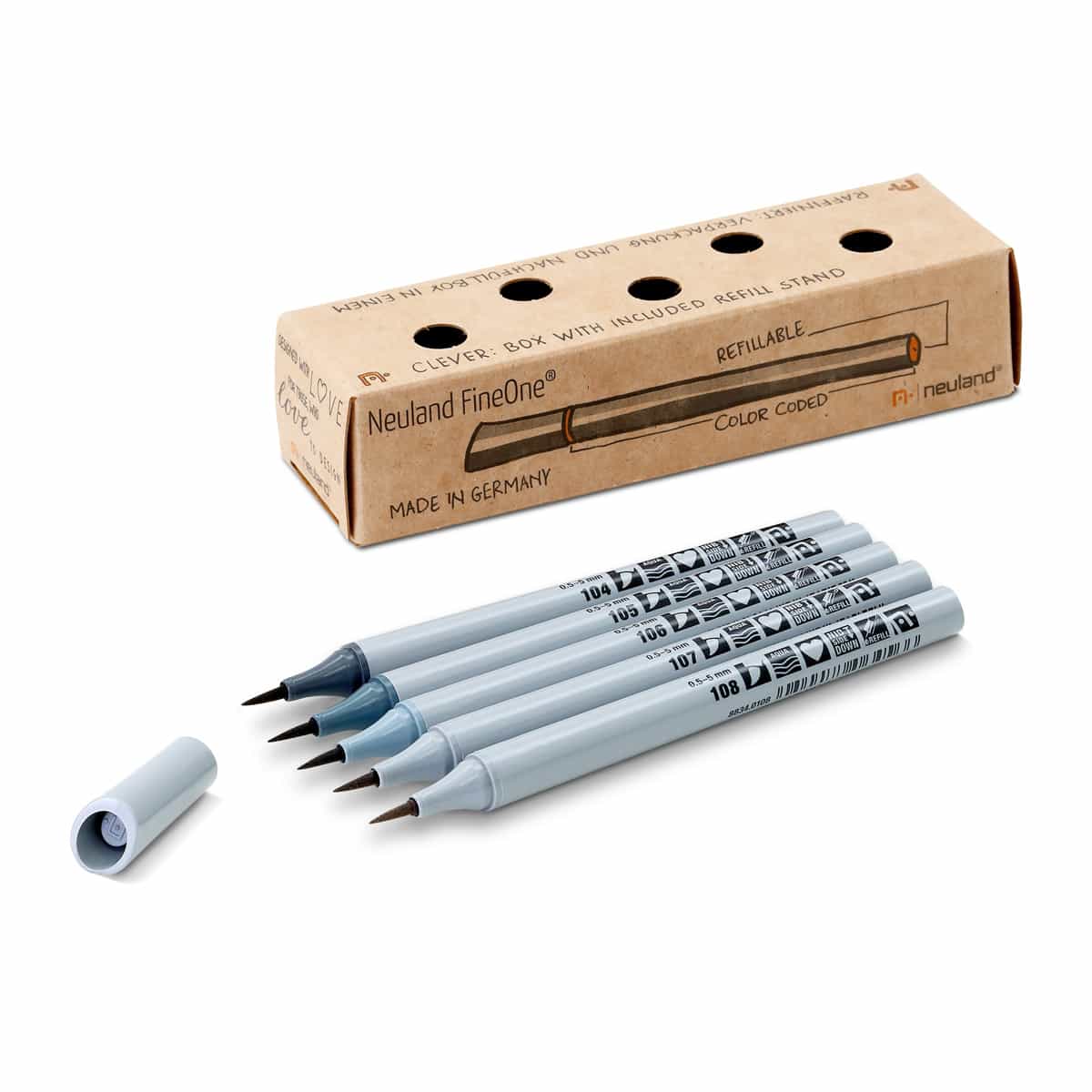 Neuland FineOne® Art 5er Farbsets- set no. 7 tones of grey