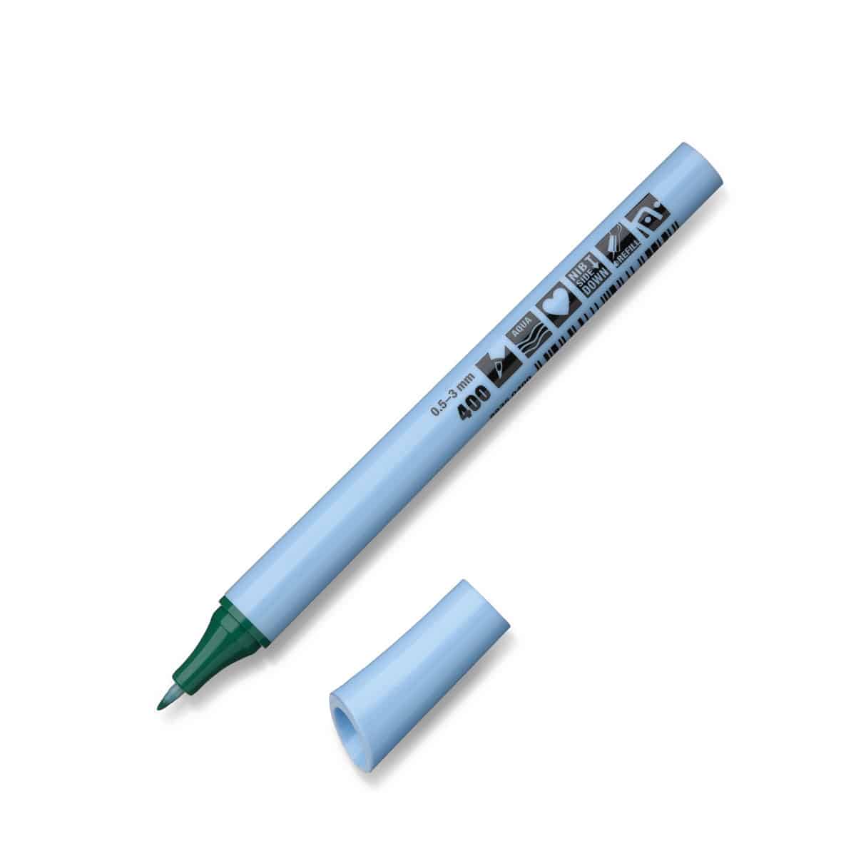Neuland FineOne® Flex, flexible Faserspitze 0,5-3 mm, Einzelfarben- 400 grün