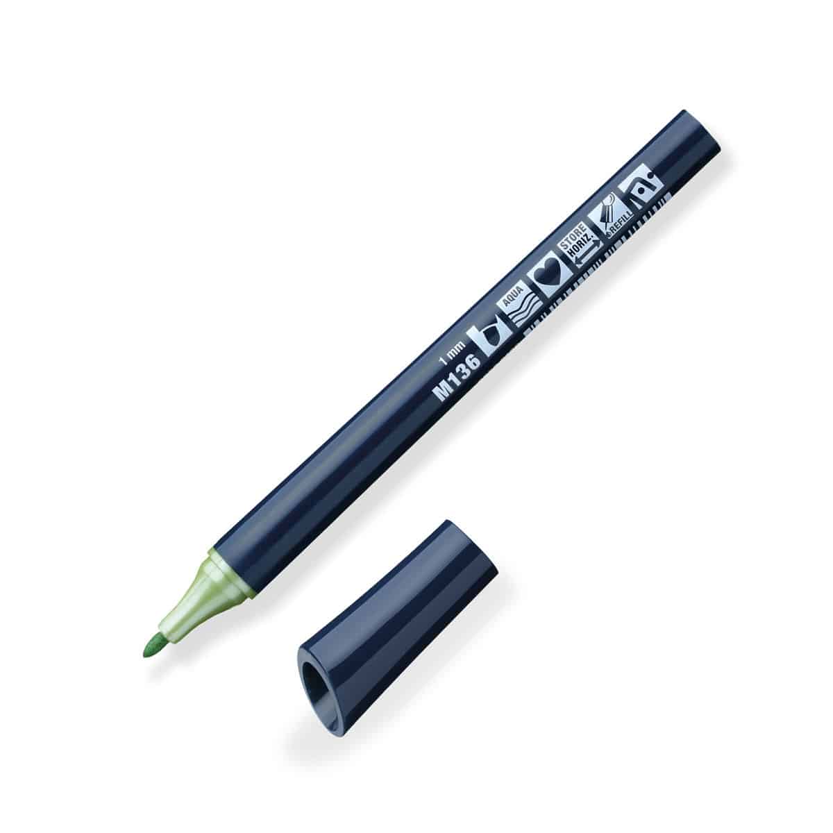 Neuland FineOne® Metallic, Rundspitze 1 mm - Einzelfarben- m136 grün
