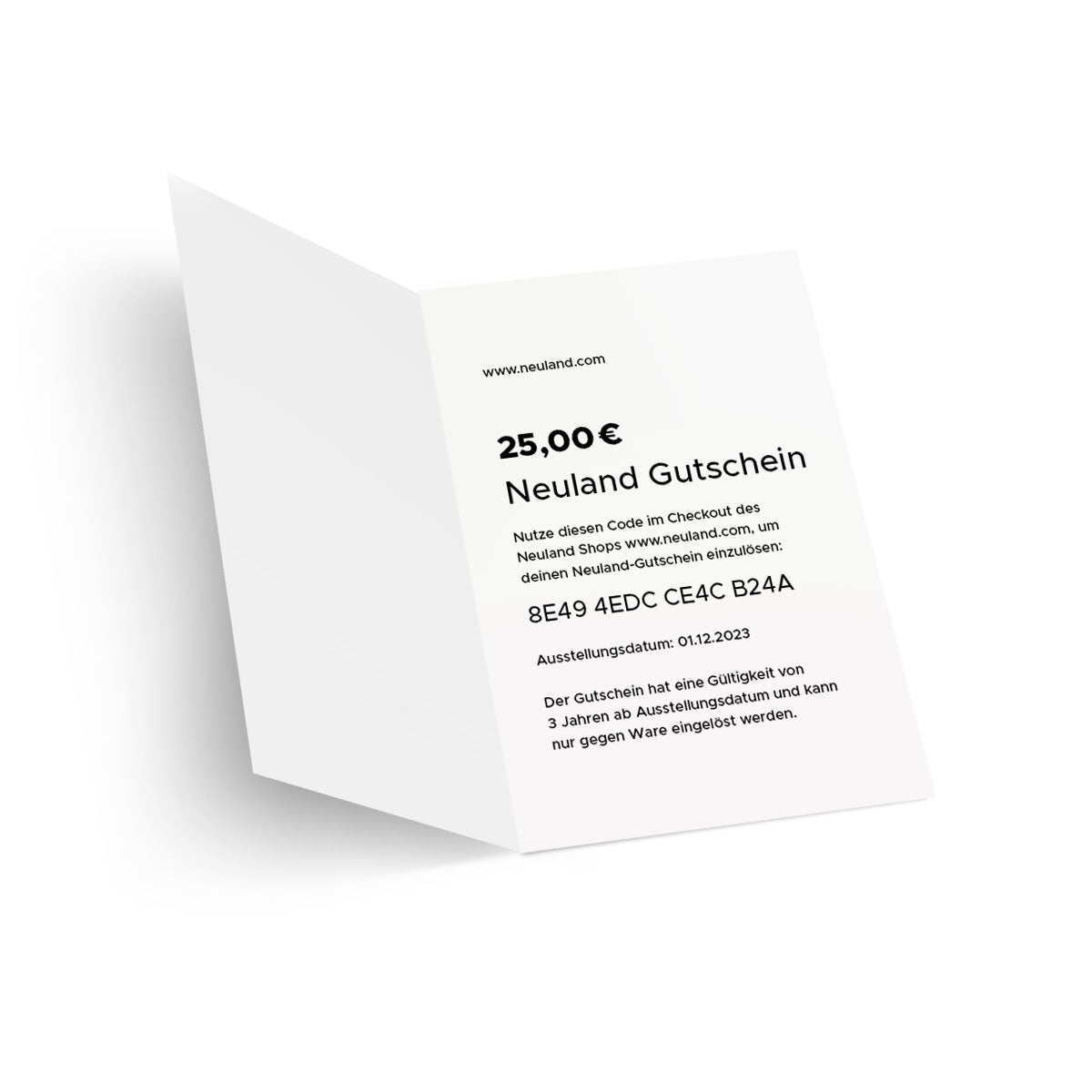 Neuland Gutschein – Design1- 25,00 eur