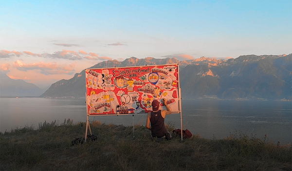 Videopostkarte von der Neuland®V3 GraphicWall oder Eine ungewöhnliche Reise durch die Schweiz