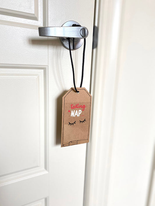 Türschild mit austauschbaren Botschaften