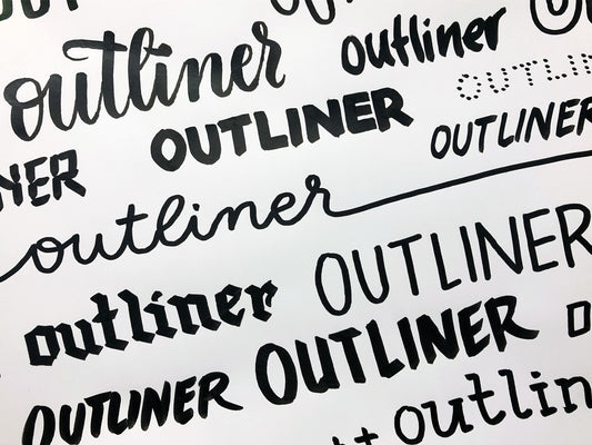 Lettering mit Neuland Outliner