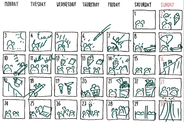 Kundentipp - Der Neuland® Kalender als Storyboard