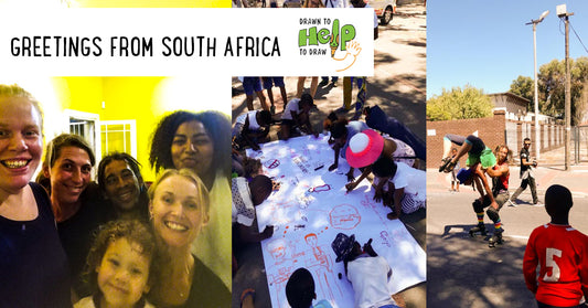 Drawn to help, help to draw - Postkarte von Mona aus Südafrika