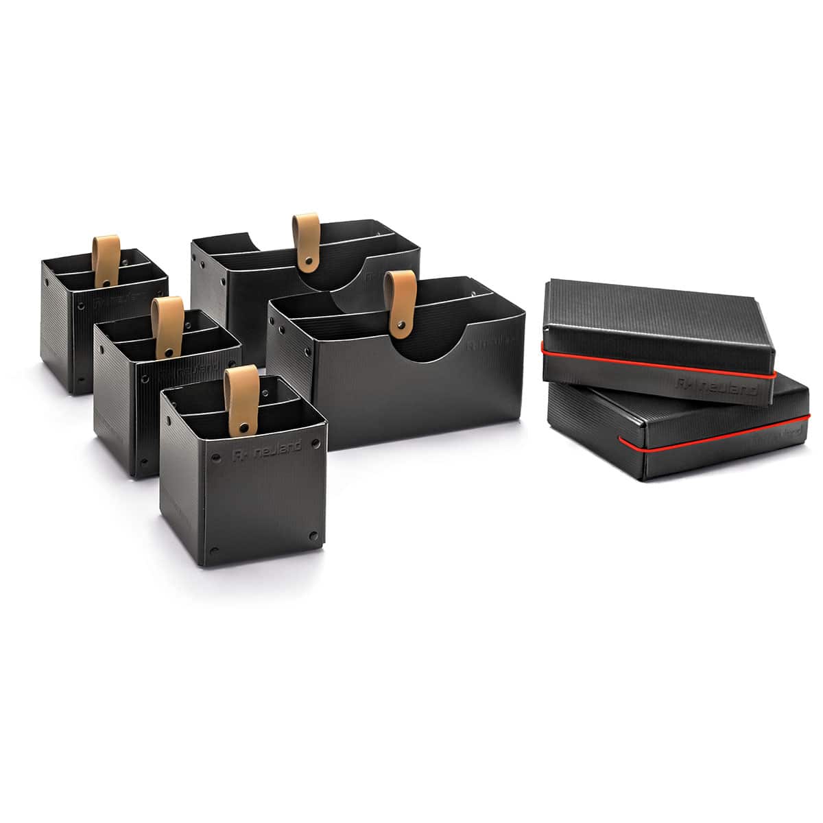 Novario® Boxen-Sets, schwarz- set 3 für moderatorenkoffer s