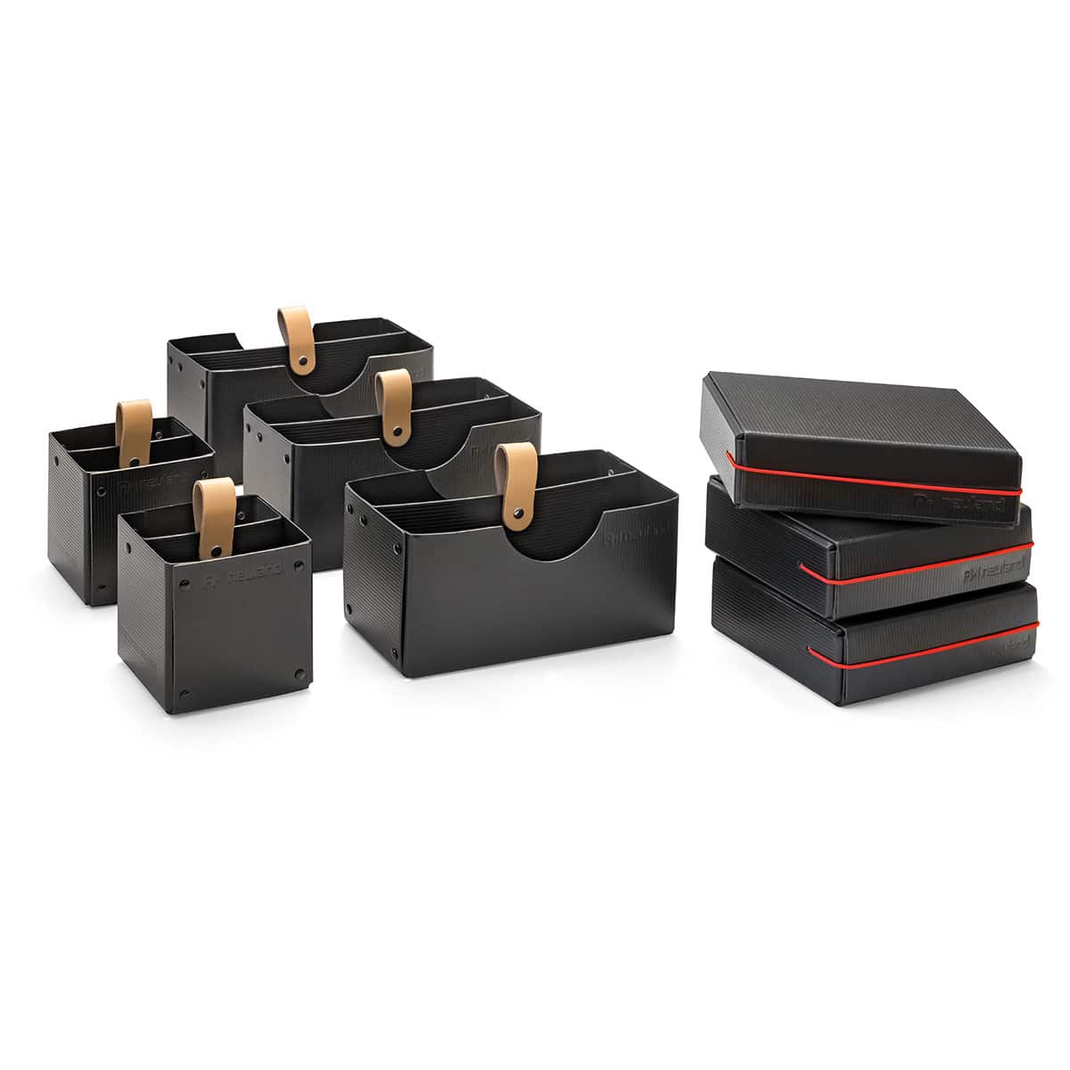 Novario® Boxen-Sets, schwarz- set 4 für moderatorenkoffer basic