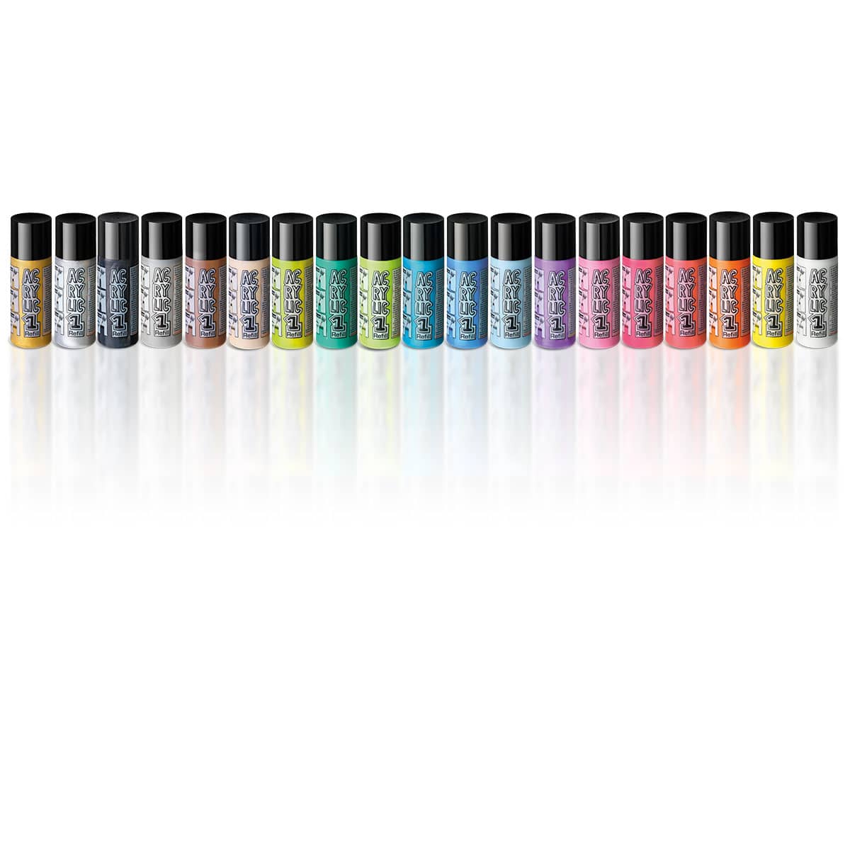 AcrylicOne Refill, 19 color set