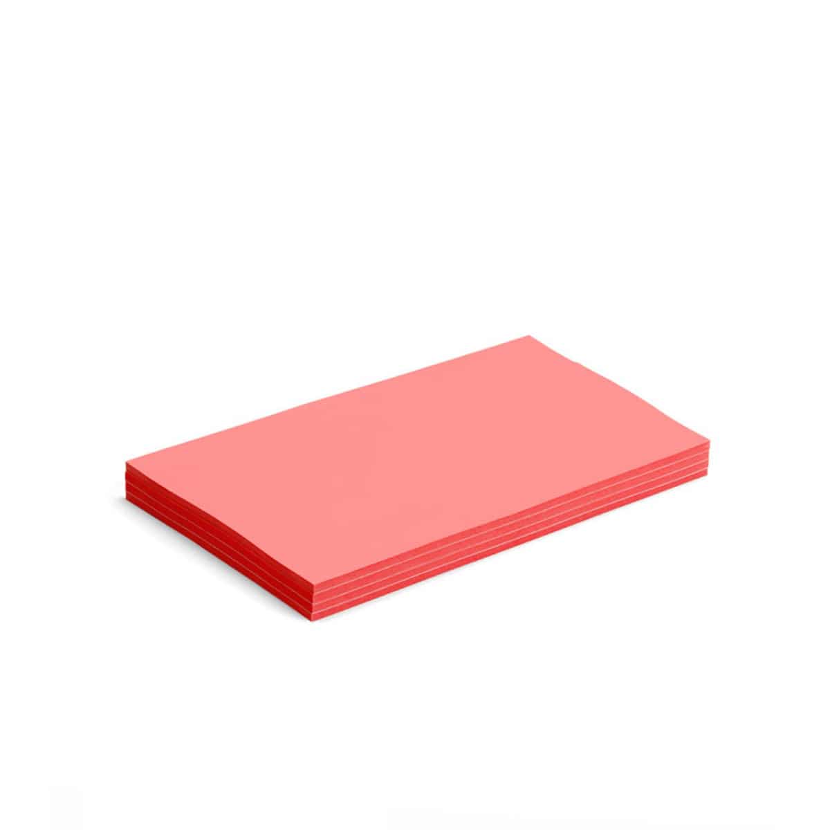 Stick- It Cards, large rectangular, 100 sheets, single colors- 2 rot